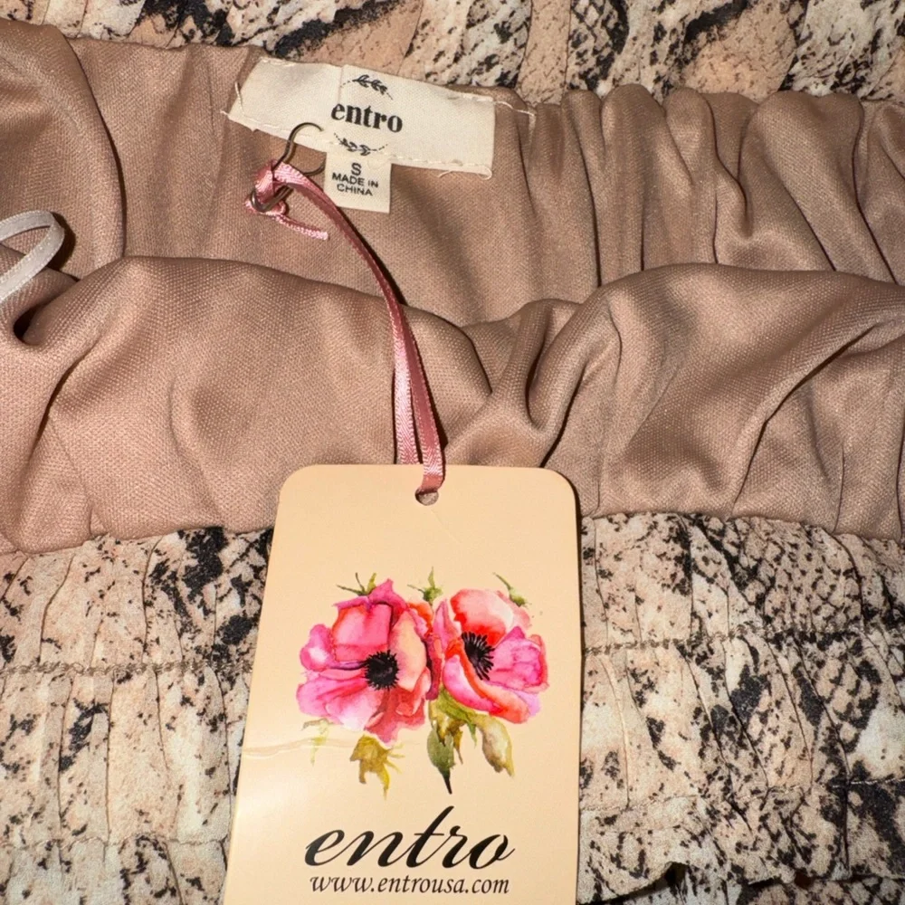 Entro Snake Print Ruffle Mini Skirt - Picture 3 of 5